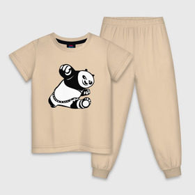 Детская пижама хлопок с принтом Панда в Петрозаводске, 100% хлопок |  брюки и футболка прямого кроя, без карманов, на брюках мягкая резинка на поясе и по низу штанин
 | Тематика изображения на принте: кунг фу | мульт | панда
