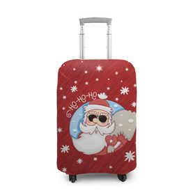 Чехол для чемодана 3D с принтом HoHoHo в Петрозаводске, 86% полиэфир, 14% спандекс | двустороннее нанесение принта, прорези для ручек и колес | 2017 год | deer | ho | merry christmas | new year | santa | дед мороз | зима | клаус | новый год | ночь | праздник | рождество | санта | снег