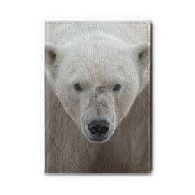 Обложка для автодокументов с принтом Белый медведь в Петрозаводске, натуральная кожа |  размер 19,9*13 см; внутри 4 больших “конверта” для документов и один маленький отдел — туда идеально встанут права | Тематика изображения на принте: animal | bear | eyes | head | north | polar | predator | white | wild | белый | взгляд | голова | дикий | животное | медведь | полярный | север | хищник