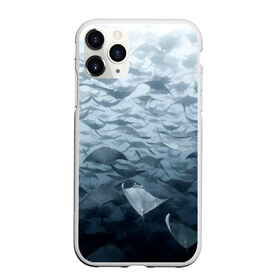 Чехол для iPhone 11 Pro матовый с принтом Электрические скаты в Петрозаводске, Силикон |  | depth | fish | lot | ocean | power | rays | school | sea | water | вода | глубина | косяк | много | море | океан | рыбы | скаты | электрические