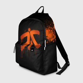 Рюкзак 3D с принтом cs:go - Fnatic (Black collection) в Петрозаводске, 100% полиэстер | лямки с регулируемой длиной, сверху петелька, чтобы рюкзак можно было повесить на вешалку. Основное отделение закрывается на молнию, как и внешний карман. Внутри два дополнительных кармана, один из которых закрывается на молнию. По бокам два дополнительных кармашка | 0x000000123 | cs | csgo | fnatic | кс | ксго | фнатик