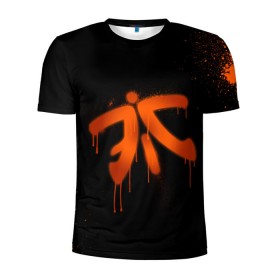 Мужская футболка 3D спортивная с принтом cs:go - Fnatic (Black collection) в Петрозаводске, 100% полиэстер с улучшенными характеристиками | приталенный силуэт, круглая горловина, широкие плечи, сужается к линии бедра | Тематика изображения на принте: 0x000000123 | cs | csgo | fnatic | кс | ксго | фнатик