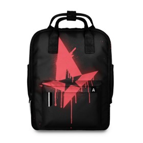 Женский рюкзак 3D с принтом cs:go - Astralis (Black collection) в Петрозаводске, 100% полиэстер | лямки с регулируемой длиной, сверху ручки, чтобы рюкзак нести как сумку. Основное отделение закрывается на молнию, как и внешний карман. Внутри два дополнительных кармана, один из которых закрывается на молнию. По бокам два дополнительных кармашка, куда поместится маленькая бутылочка
 | Тематика изображения на принте: 0x000000123 | astralis | cs | csgo | астралис | кс | ксго