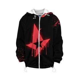 Детская куртка 3D с принтом cs:go - Astralis (Black collection) в Петрозаводске, 100% полиэстер | застежка — молния, подол и капюшон оформлены резинкой с фиксаторами, по бокам — два кармана без застежек, один потайной карман на груди, плотность верхнего слоя — 90 г/м2; плотность флисового подклада — 260 г/м2 | 0x000000123 | astralis | cs | csgo | астралис | кс | ксго