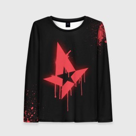 Женский лонгслив 3D с принтом cs:go - Astralis (Black collection) в Петрозаводске, 100% полиэстер | длинные рукава, круглый вырез горловины, полуприлегающий силуэт | 0x000000123 | astralis | cs | csgo | астралис | кс | ксго