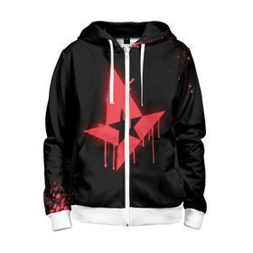 Детская толстовка 3D на молнии с принтом cs:go - Astralis (Black collection) в Петрозаводске, 100% полиэстер |  манжеты и пояс оформлены широкой мягкой резинкой, двухслойный капюшон со шнурком для регулировки, спереди карманы и застежка-молния
 | 0x000000123 | astralis | cs | csgo | астралис | кс | ксго