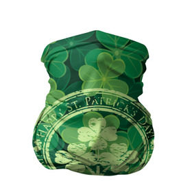 Бандана-труба 3D с принтом Ireland, Happy St. Patrick`s Day в Петрозаводске, 100% полиэстер, ткань с особыми свойствами — Activecool | плотность 150‒180 г/м2; хорошо тянется, но сохраняет форму | Тематика изображения на принте: background | clover | four | green | happy st. patricks day | holiday | ireland | leaf | petal | plant | print | зеленый | ирландия | клевер | лепесток | лист | печать | праздник | растение | счастливого святого патрика | фон | четыре