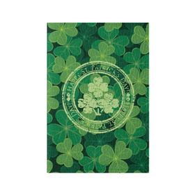 Обложка для паспорта матовая кожа с принтом Ireland, Happy St. Patrick`s Day в Петрозаводске, натуральная матовая кожа | размер 19,3 х 13,7 см; прозрачные пластиковые крепления | Тематика изображения на принте: background | clover | four | green | happy st. patricks day | holiday | ireland | leaf | petal | plant | print | зеленый | ирландия | клевер | лепесток | лист | печать | праздник | растение | счастливого святого патрика | фон | четыре