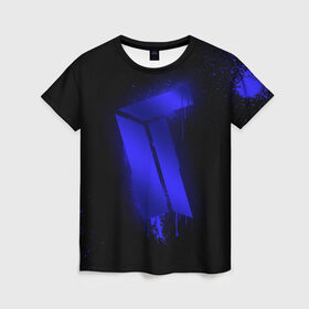 Женская футболка 3D с принтом cs:go - Titan (Black collection) в Петрозаводске, 100% полиэфир ( синтетическое хлопкоподобное полотно) | прямой крой, круглый вырез горловины, длина до линии бедер | 0x000000123 | cs | csgo | titan | кс | ксго | титан