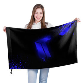 Флаг 3D с принтом cs:go - Titan (Black collection) в Петрозаводске, 100% полиэстер | плотность ткани — 95 г/м2, размер — 67 х 109 см. Принт наносится с одной стороны | 0x000000123 | cs | csgo | titan | кс | ксго | титан