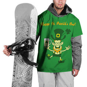 Накидка на куртку 3D с принтом Ирландия в Петрозаводске, 100% полиэстер |  | Тематика изображения на принте: irish | st. patricks day | зеленый | ирландец | лепрекон