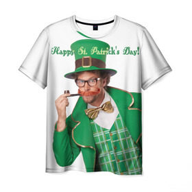 Мужская футболка 3D с принтом Ирландия в Петрозаводске, 100% полиэфир | прямой крой, круглый вырез горловины, длина до линии бедер | irish | st. patricks day | зеленый | ирландец | лепрекон