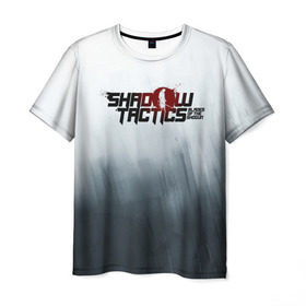 Мужская футболка 3D с принтом Shadow Tactics в Петрозаводске, 100% полиэфир | прямой крой, круглый вырез горловины, длина до линии бедер | shogun | игра | меч | самурай | сегун | япония