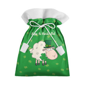 Подарочный 3D мешок с принтом Ирландия в Петрозаводске, 100% полиэстер | Размер: 29*39 см | irish | sheep | st. patricks day | зеленый | ирландец | лепрекон | оваечка | овца