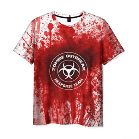 Мужская футболка 3D с принтом зомбиапокалипсис в Петрозаводске, 100% полиэфир | прямой крой, круглый вырез горловины, длина до линии бедер | the walking dead | апокалипсис | замбиапокалипсис | зомби | кровь | ходячие мертвецы