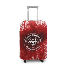 Чехол для чемодана 3D с принтом зомбиапокалипсис в Петрозаводске, 86% полиэфир, 14% спандекс | двустороннее нанесение принта, прорези для ручек и колес | the walking dead | апокалипсис | замбиапокалипсис | зомби | кровь | ходячие мертвецы