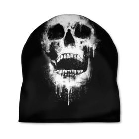 Шапка 3D с принтом Evil Skull в Петрозаводске, 100% полиэстер | универсальный размер, печать по всей поверхности изделия | bone | dark | death | evil | hipster | skelet | skull | кости | скелет | темнота | хипстер | череп