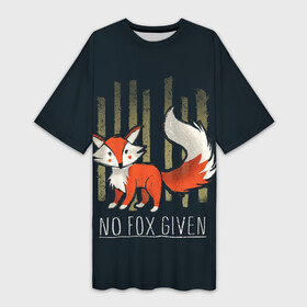 Платье-футболка 3D с принтом No Fox Given в Петрозаводске,  |  | animal | beast | fox | heart | love | orange | животное | зверь | лис | лиса | личиска | любовь | рыжая | сердце