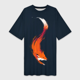 Платье-футболка 3D с принтом Хитрая лисичка в Петрозаводске,  |  | animal | beast | fox | heart | love | orange | животное | зверь | лис | лиса | личиска | любовь | рыжая | сердце