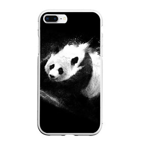 Чехол для iPhone 7Plus/8 Plus матовый с принтом Молочная панда в Петрозаводске, Силикон | Область печати: задняя сторона чехла, без боковых панелей | Тематика изображения на принте: animal | bear | beast | milk | nature | panda | животное | зверь | медведь | молоко | панда | природа