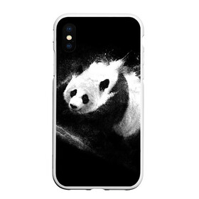 Чехол для iPhone XS Max матовый с принтом Молочная панда в Петрозаводске, Силикон | Область печати: задняя сторона чехла, без боковых панелей | Тематика изображения на принте: animal | bear | beast | milk | nature | panda | животное | зверь | медведь | молоко | панда | природа