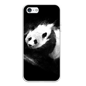 Чехол для iPhone 5/5S матовый с принтом Молочная панда в Петрозаводске, Силикон | Область печати: задняя сторона чехла, без боковых панелей | Тематика изображения на принте: animal | bear | beast | milk | nature | panda | животное | зверь | медведь | молоко | панда | природа