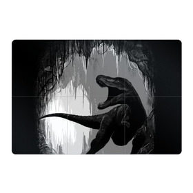 Магнитный плакат 3Х2 с принтом Пещера динозавра в Петрозаводске, Полимерный материал с магнитным слоем | 6 деталей размером 9*9 см | animal | beast | dino | rage | roar | динозавр | животное | зверь | земля | пещера | рык | эра | ярость