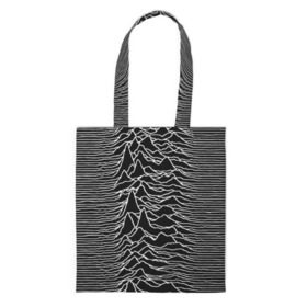 Сумка 3D повседневная с принтом Joy Division. Unknown Pleasures в Петрозаводске, 100% полиэстер | Плотность: 200 г/м2; Размер: 34×35 см; Высота лямок: 30 см | joy division | альбом | волны | горы | линии | обложка | панк | рок