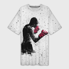 Платье-футболка 3D с принтом Hope Faith в Петрозаводске,  |  | boxing | combat | fight | fighter | kickboxing | muay thai | wrestling | боец | бой | бокс | боксер | драка | кикбоксинг | май тай