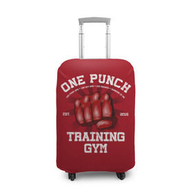 Чехол для чемодана 3D с принтом One Punch Gym в Петрозаводске, 86% полиэфир, 14% спандекс | двустороннее нанесение принта, прорези для ручек и колес | boxing | combat | fight | fighter | kickboxing | muay thai | wrestling | боец | бой | бокс | боксер | драка | кикбоксинг | май тай