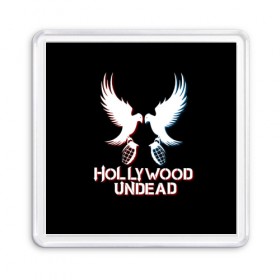 Магнит 55*55 с принтом Hollywood Undead в Петрозаводске, Пластик | Размер: 65*65 мм; Размер печати: 55*55 мм | Тематика изображения на принте: hollywood undead