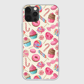 Чехол для iPhone 12 Pro Max с принтом Радости и сладости в Петрозаводске, Силикон |  | глазурь | кексы | конфеты | леденцы | пончик | сладости