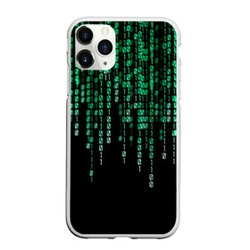 Чехол для iPhone 11 Pro матовый с принтом Матрица в Петрозаводске, Силикон |  | background | black | green | matrix | movie | numbers | зеленые | матрица | фильм | фон | цифры | черный