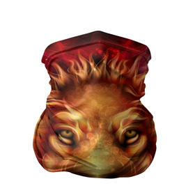 Бандана-труба 3D с принтом Огненный лев в Петрозаводске, 100% полиэстер, ткань с особыми свойствами — Activecool | плотность 150‒180 г/м2; хорошо тянется, но сохраняет форму | animal | fire | flame | head | lion | look | predator | взгляд | голова | животное | лев | огненный | огонь | пламя | хищник