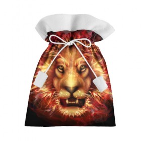 Подарочный 3D мешок с принтом Огненный лев в Петрозаводске, 100% полиэстер | Размер: 29*39 см | Тематика изображения на принте: animal | fire | flame | head | lion | look | predator | взгляд | голова | животное | лев | огненный | огонь | пламя | хищник