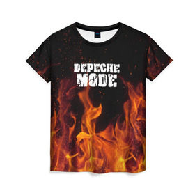 Женская футболка 3D с принтом Depeche Mode в Петрозаводске, 100% полиэфир ( синтетическое хлопкоподобное полотно) | прямой крой, круглый вырез горловины, длина до линии бедер | дипиш | мод | музыка | рок