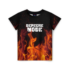 Детская футболка 3D с принтом Depeche Mode в Петрозаводске, 100% гипоаллергенный полиэфир | прямой крой, круглый вырез горловины, длина до линии бедер, чуть спущенное плечо, ткань немного тянется | Тематика изображения на принте: дипиш | мод | музыка | рок