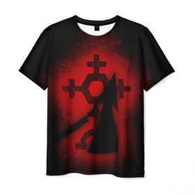 Мужская футболка 3D с принтом Silent Hill в Петрозаводске, 100% полиэфир | прямой крой, круглый вырез горловины, длина до линии бедер | Тематика изображения на принте: horror | знак | мистика | монстр | пирамида | сайлент хилл | символ | триллер | ужасы