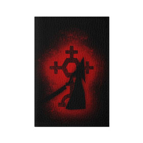 Обложка для паспорта матовая кожа с принтом Silent Hill в Петрозаводске, натуральная матовая кожа | размер 19,3 х 13,7 см; прозрачные пластиковые крепления | horror | знак | мистика | монстр | пирамида | сайлент хилл | символ | триллер | ужасы