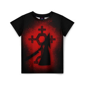 Детская футболка 3D с принтом Silent Hill в Петрозаводске, 100% гипоаллергенный полиэфир | прямой крой, круглый вырез горловины, длина до линии бедер, чуть спущенное плечо, ткань немного тянется | horror | знак | мистика | монстр | пирамида | сайлент хилл | символ | триллер | ужасы