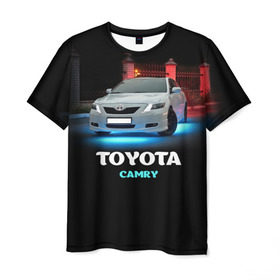 Мужская футболка 3D с принтом Toyota Camry в Петрозаводске, 100% полиэфир | прямой крой, круглый вырез горловины, длина до линии бедер | camry | toyota | авто. автомобиль | камри | машина | тачка | тойота