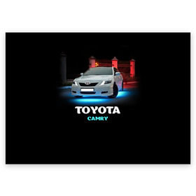 Поздравительная открытка с принтом Toyota Camry в Петрозаводске, 100% бумага | плотность бумаги 280 г/м2, матовая, на обратной стороне линовка и место для марки
 | camry | toyota | авто. автомобиль | камри | машина | тачка | тойота