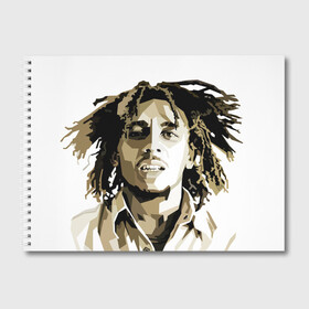 Альбом для рисования с принтом Ямайка Боб Марли в Петрозаводске, 100% бумага
 | матовая бумага, плотность 200 мг. | Тематика изображения на принте: bob marley | reggae