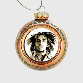 Стеклянный ёлочный шар с принтом Ямайка, Боб Марли в Петрозаводске, Стекло | Диаметр: 80 мм | bob marley | reggae