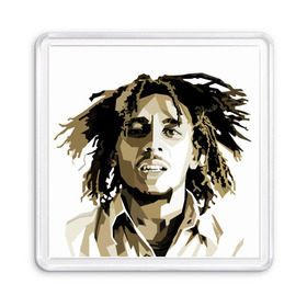 Магнит 55*55 с принтом Ямайка, Боб Марли в Петрозаводске, Пластик | Размер: 65*65 мм; Размер печати: 55*55 мм | bob marley | reggae