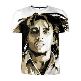 Мужская футболка 3D спортивная с принтом Ямайка, Боб Марли в Петрозаводске, 100% полиэстер с улучшенными характеристиками | приталенный силуэт, круглая горловина, широкие плечи, сужается к линии бедра | bob marley | reggae