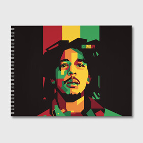Альбом для рисования с принтом Ямайка Боб Марли в Петрозаводске, 100% бумага
 | матовая бумага, плотность 200 мг. | Тематика изображения на принте: bob marley | reggae | регги