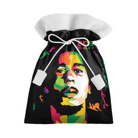Подарочный 3D мешок с принтом Ямайка, Боб Марли в Петрозаводске, 100% полиэстер | Размер: 29*39 см | reggae | регги