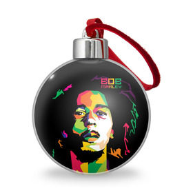 Ёлочный шар с принтом Ямайка, Боб Марли в Петрозаводске, Пластик | Диаметр: 77 мм | reggae | регги
