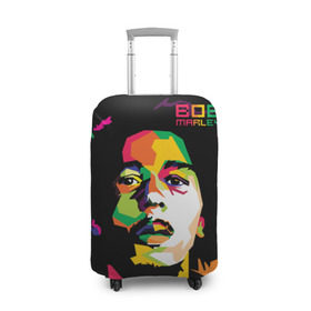 Чехол для чемодана 3D с принтом Ямайка, Боб Марли в Петрозаводске, 86% полиэфир, 14% спандекс | двустороннее нанесение принта, прорези для ручек и колес | reggae | регги